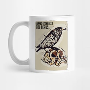 The Birds movie by Alfred Hitchcock / Alternate movie poster / Custom fan art Mug